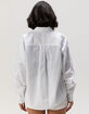 RSQ Womens White Button Up Long Sleeve Shirt image number 4