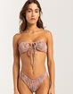 HURLEY Space Dyed Textured V Front Bikini Bottoms image number 1