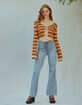 WEST OF MELROSE Womens Lace Up Flare Jeans image number 1