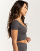 TILLYS Seamless Double Scoop Womens Top image number 3