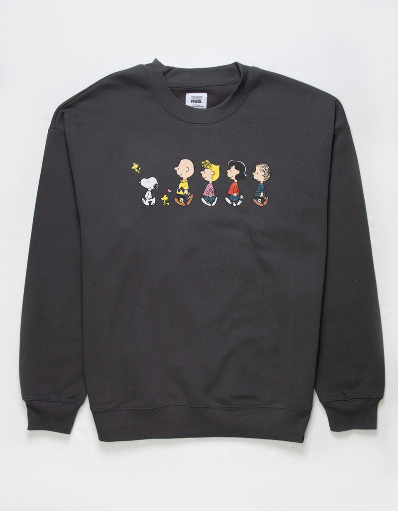 RSQ x Peanuts Love Collection Mens Squad Crewneck Sweatshirt image number 0
