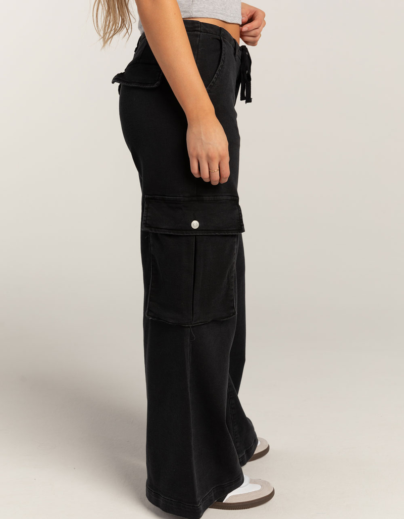 RSQ Womens Mid Rise Stretch Cargo Pants image number 2