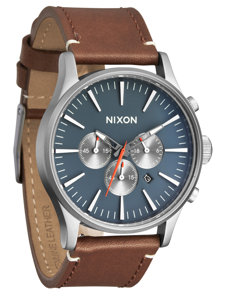 NIXON Sentry Chrono Leather Watch image number 1