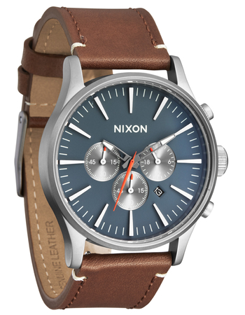 NIXON Sentry Chrono Leather Watch