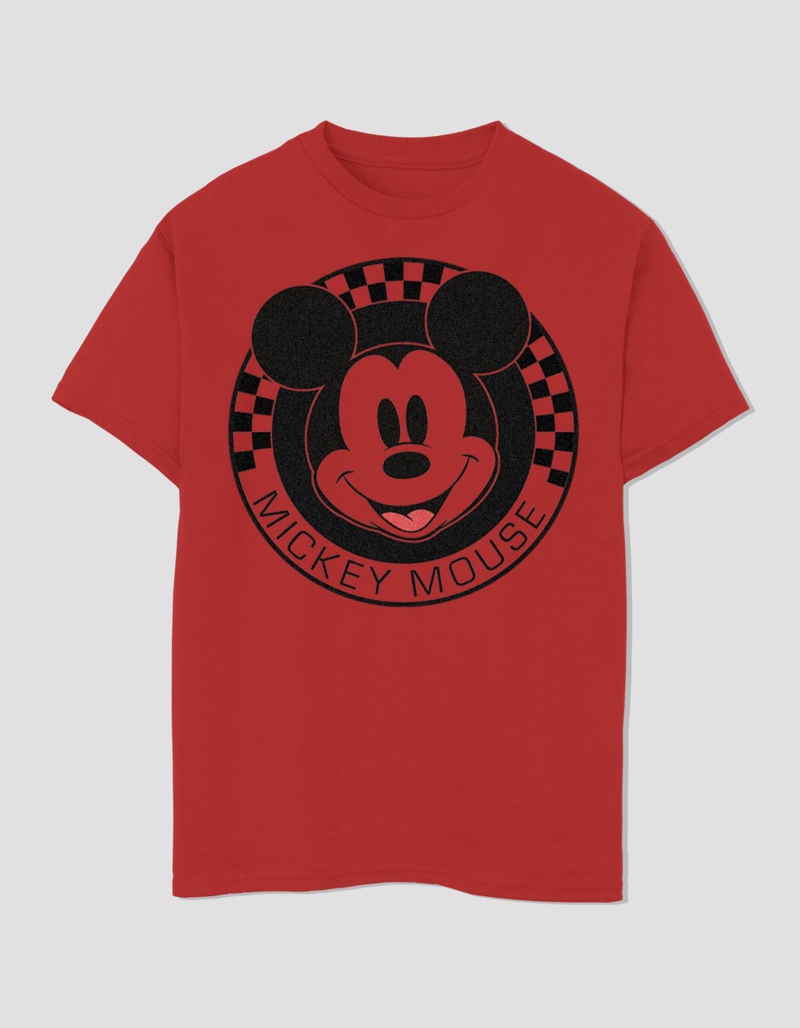 DISNEY Mickey Mouse Checkered Unisex Kids Tee image number 0