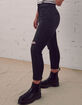RSQ Vintage Mom Womens Wash Black Ripped Jeans image number 7
