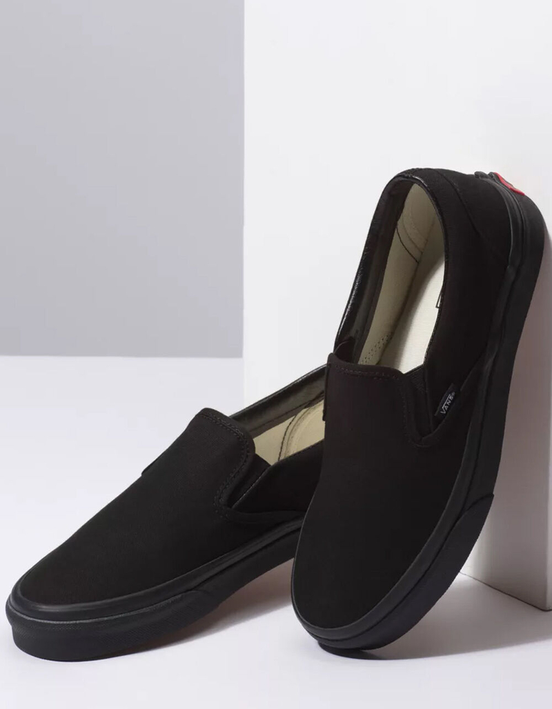 VANS Classic Slip-On Black & Black Shoes image number 3