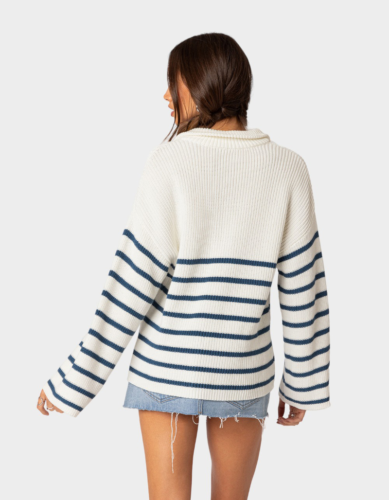 EDIKTED Oversized Quarter Zip Womens Sweater image number 3