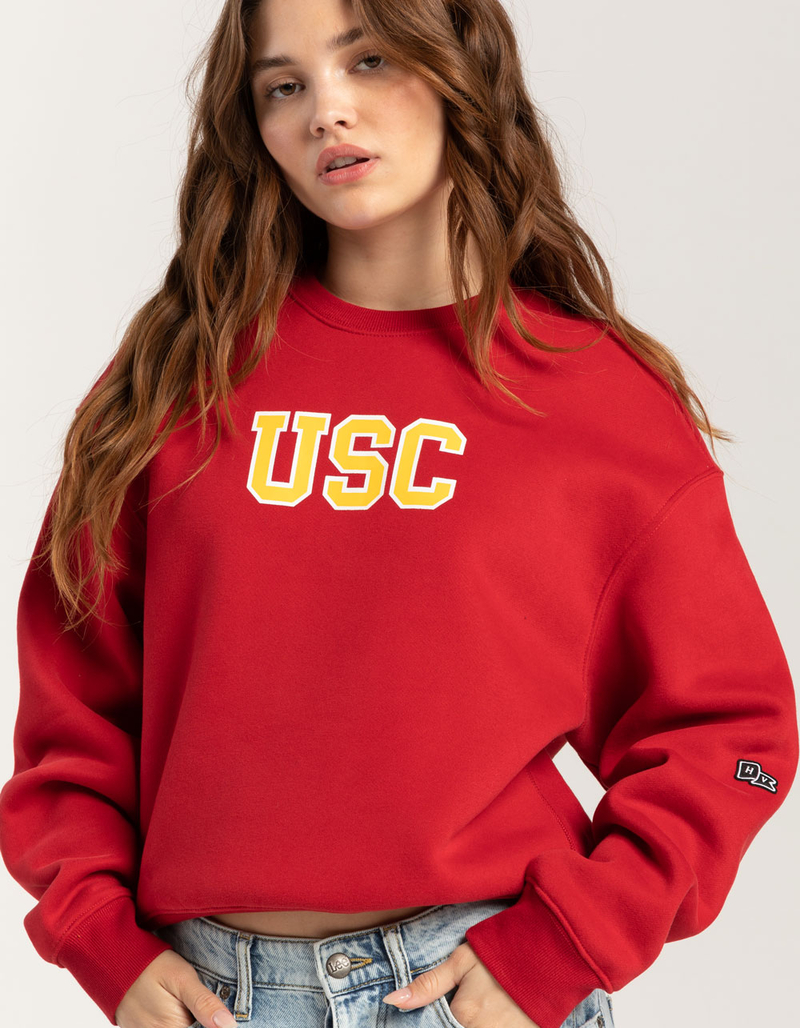 HYPE AND VICE USC Womens Crewneck Sweatshirt image number 1