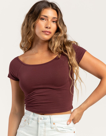 TILLYS Off The Shoulder Womens Tee Primary Image