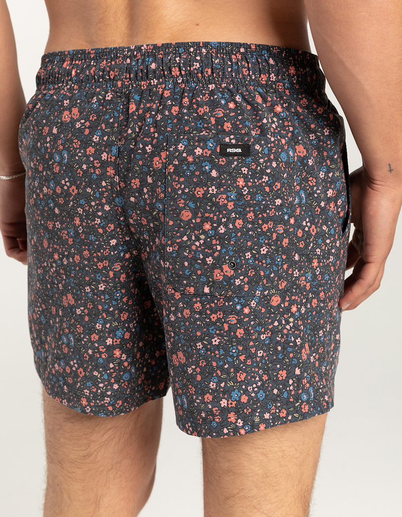 RSQ Mens Ditsy Floral 5" Swim Shorts image number 4