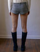WEST OF MELROSE Plaid Womens Micro Shorts image number 4