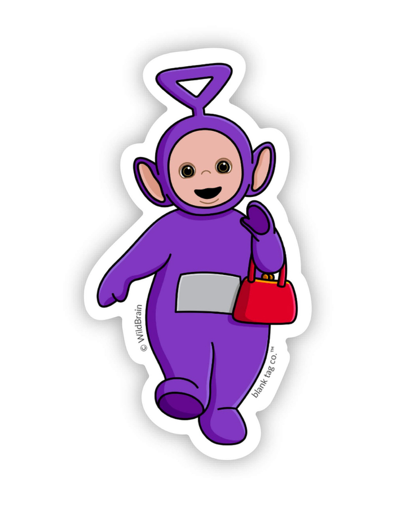 BLANK TAG CO. The Tinky Winky With His Bag Sticker image number 0