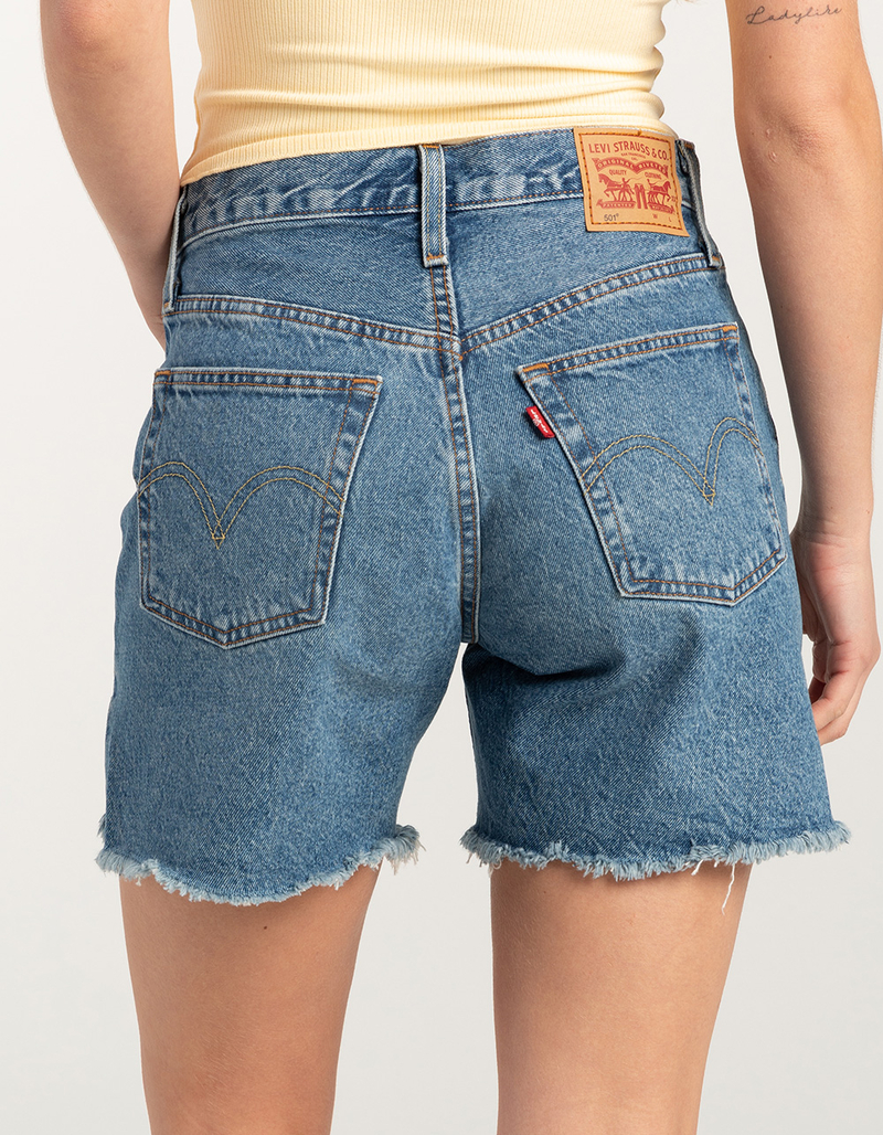 LEVI'S 501 Mid Thigh Womens Denim Shorts - Sure Time Flies image number 3