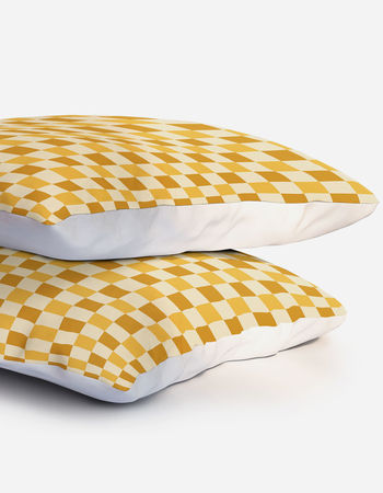 DENY DESIGNS By Brije Yellow Crossings Pillowcase Set