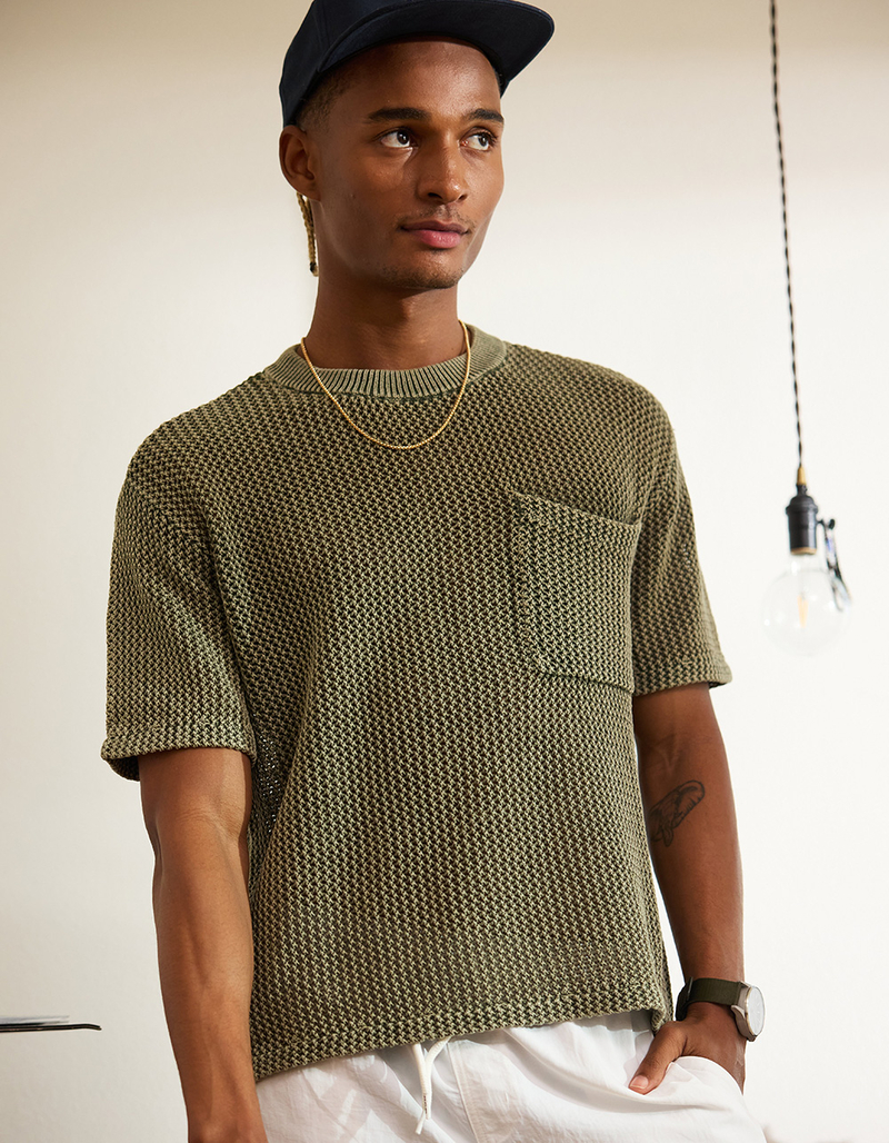 RSQ Mens Crochet Pocket Tee image number 3