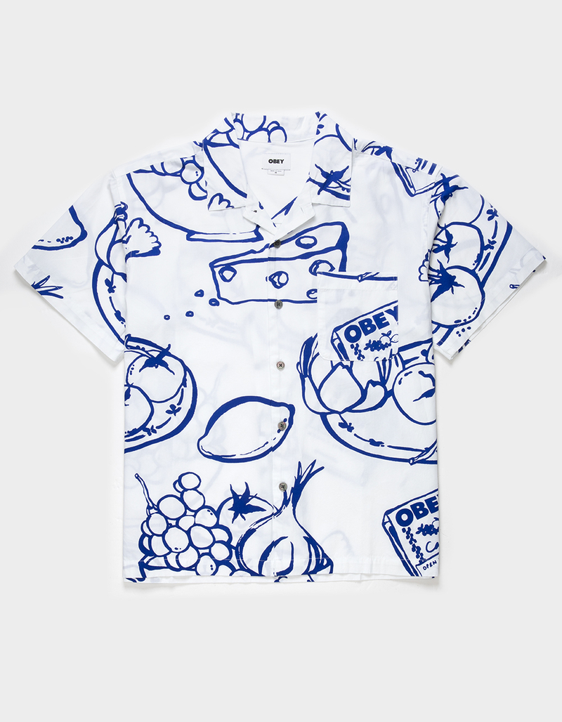 OBEY Still Life Mens Button Up Shirt image number 0