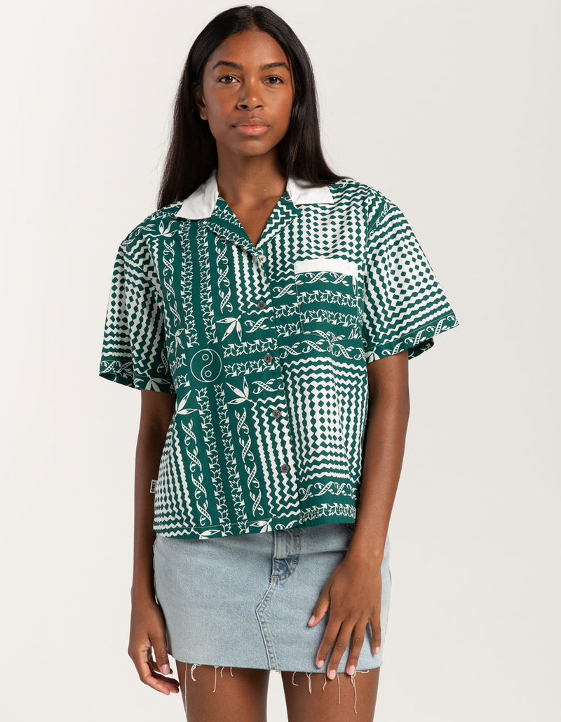 OBEY Angelica Bandana Womens Button Up Shirt image number 0