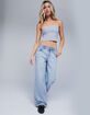 RSQ Womens Plated Rib Tube Top image number 2