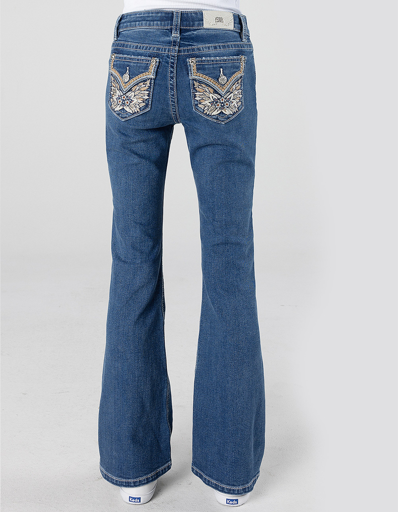 MISS ME Mid Rise Wing Girls Bootcut Jeans image number 2