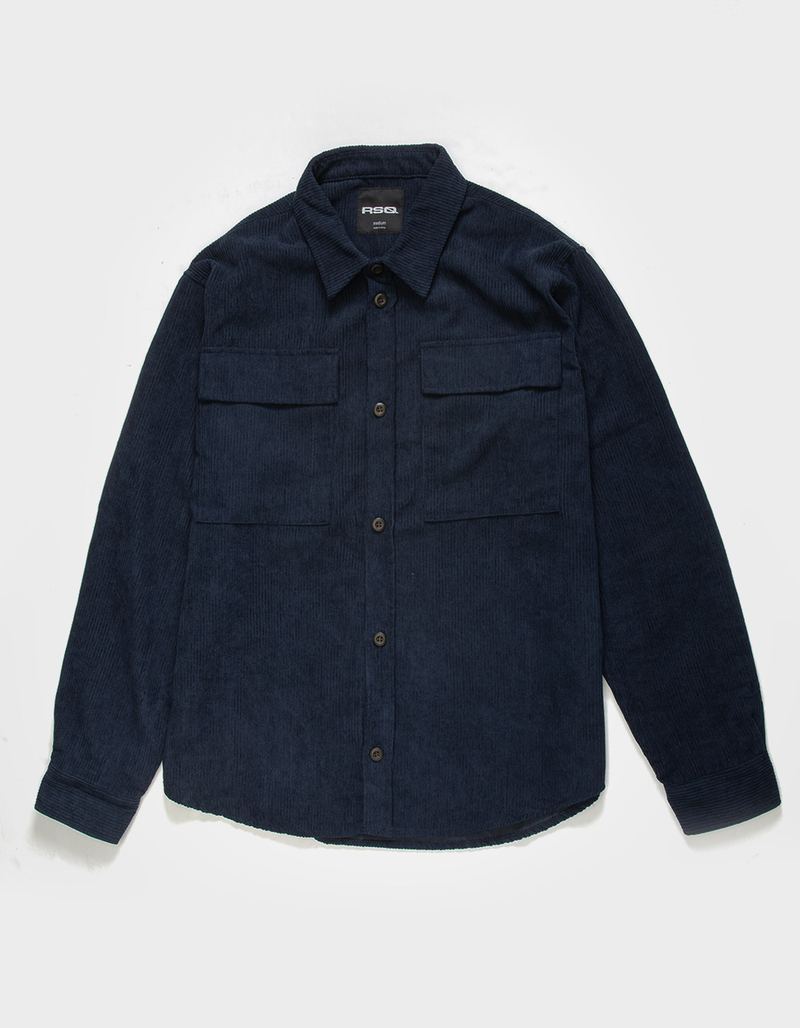 RSQ Mens Oversized Corduroy Button Up Shirt image number 1