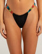HURLEY Chevron Knit Cheeky Bikini Bottoms image number 2