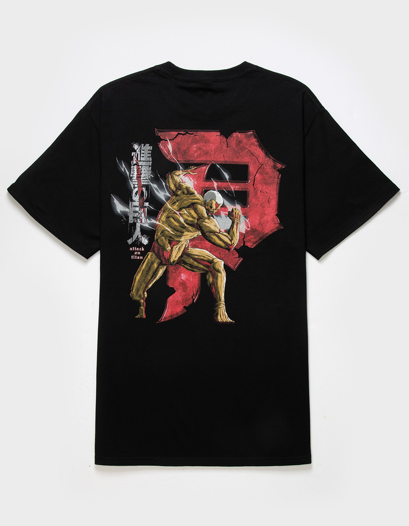 PRIMITIVE x Attack On Titan Armored Dirty P Mens Tee image number 0