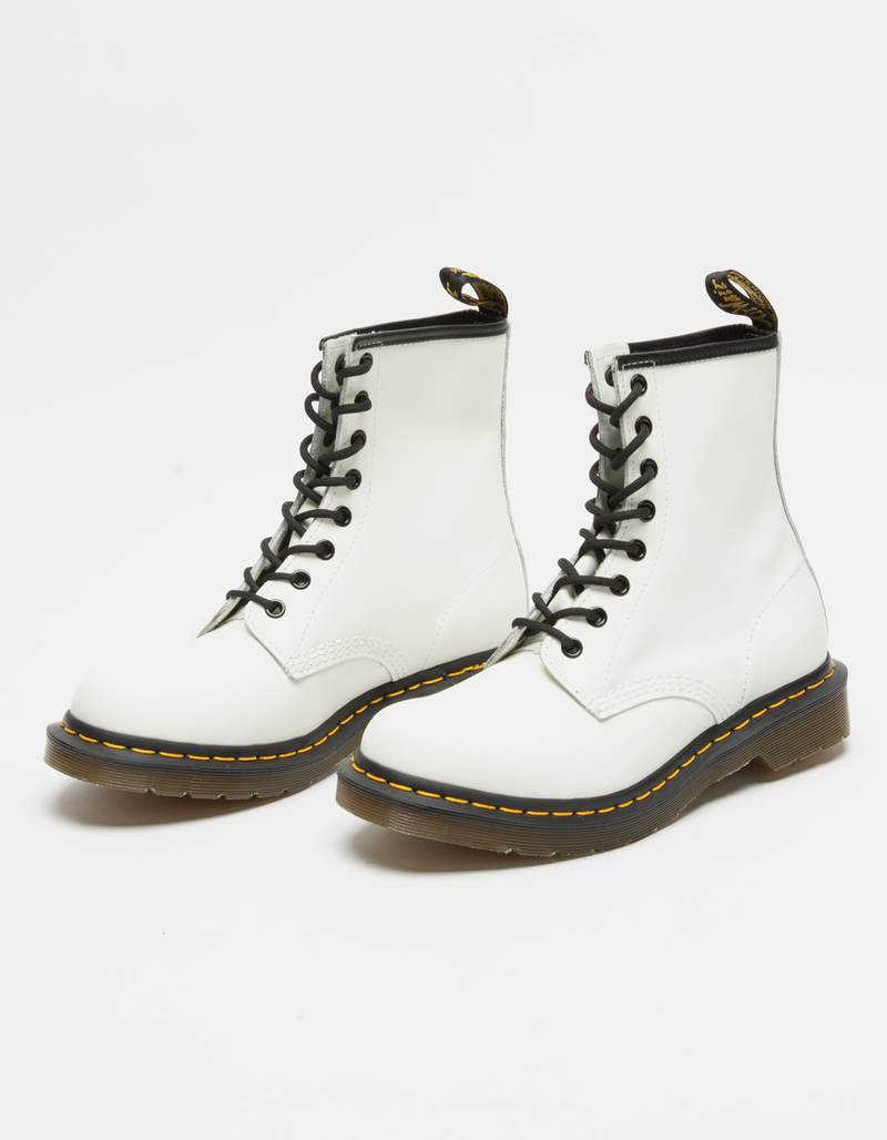 DR. MARTENS 1460 White Womens Boots image number 0