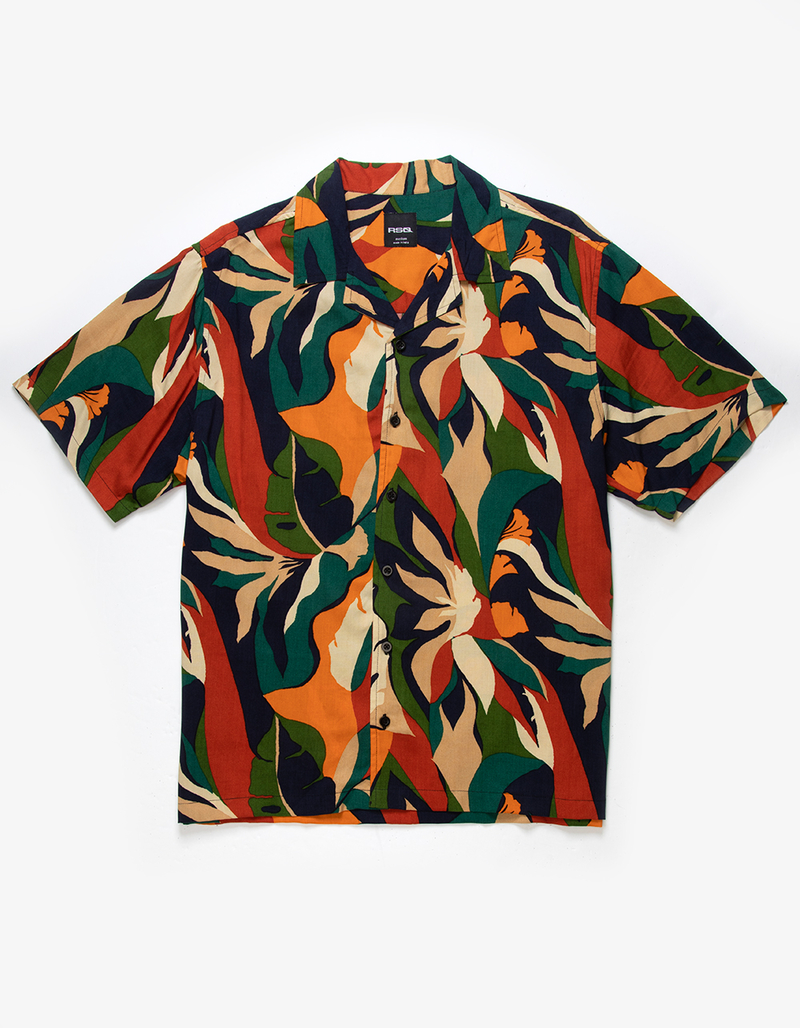 RSQ Mens Tropical Button Up Shirt image number 0