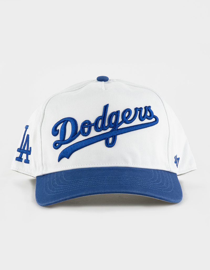 47 BRAND Los Angeles Dodgers Cooperstown Double Header Script Shot '47 Hitch Snapback Hat image number 1