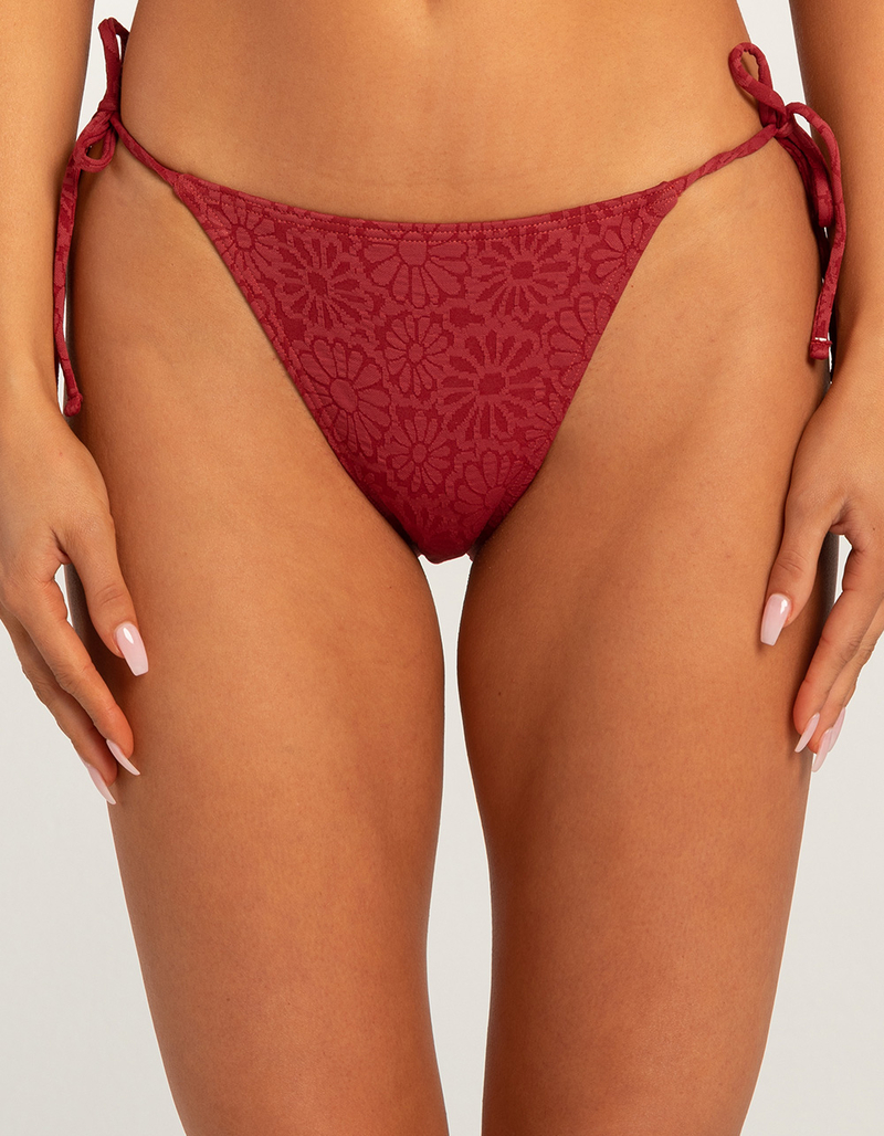 DAMSEL Texture Tie Side Bikini Bottoms image number 1