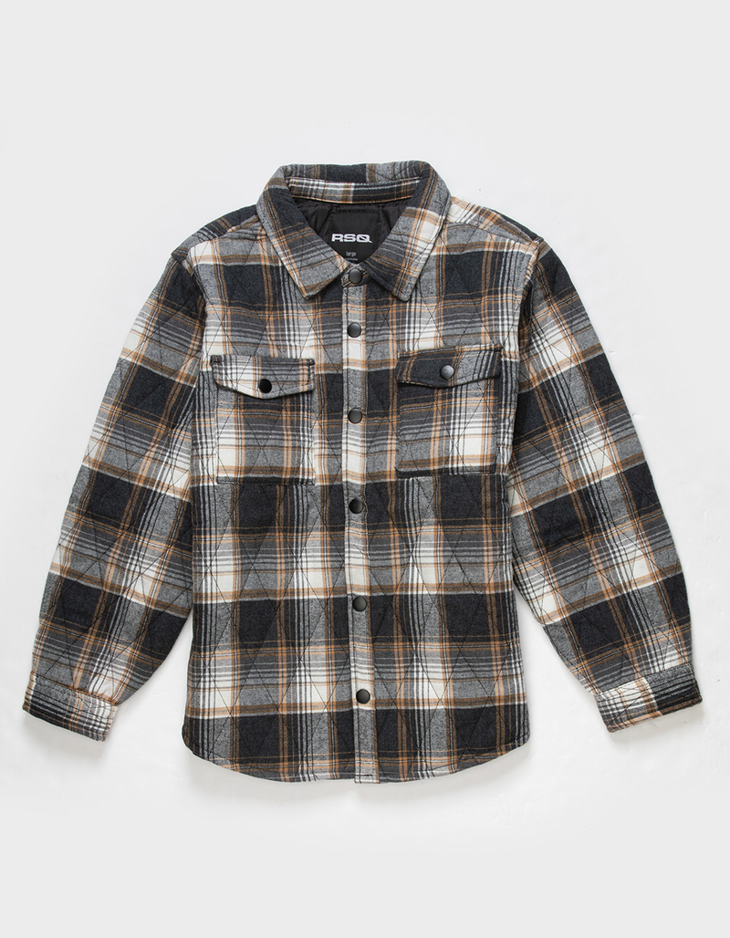 RSQ Boys Quilted Flannel Jacket image number 1