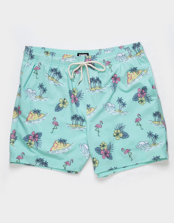 RSQ Mens Vintage Tropic 5'' Swim Shorts