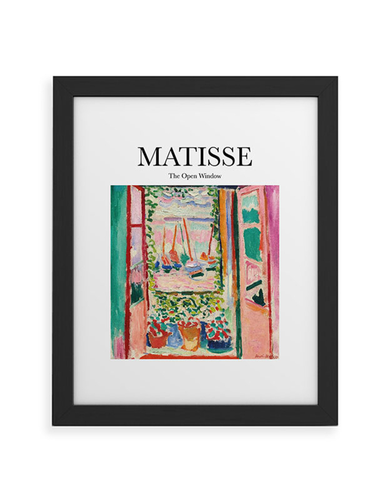 DENY DESIGNS Artily Matisse The Open Window 18" x 24" Framed Art Print image number 0