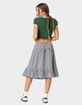 EDIKTED Plaid Tiered Midi Skirt image number 4