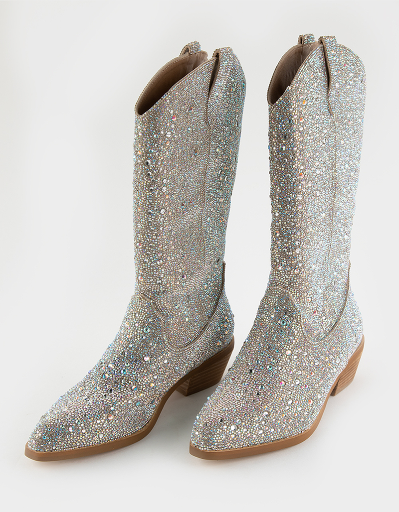 MADDEN GIRL Redford Blush Sparkle Womens Western Boots image number 0