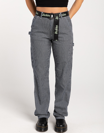 DICKIES Womens Belted Carpenter Pants Alternative Image