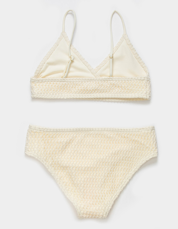 FULL TILT Crochet Girls Triangle Bralette Bikini Set