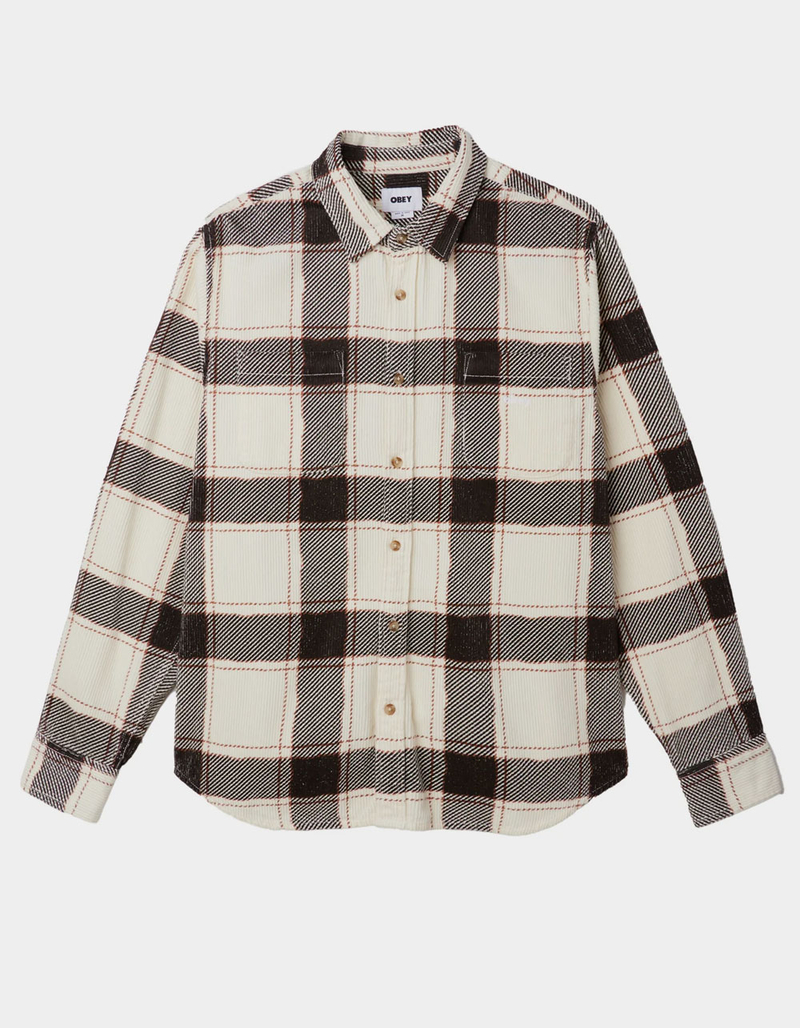 OBEY Adrian Cord Mens Button Up Shirt image number 0