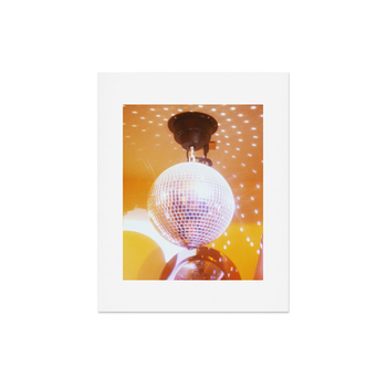 DENY DESIGNS Samantha Hearn Yellow Groovy Disco Ball 16" x 20" Poster