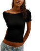 FREE PEOPLE Seamless Off The Shoulder Ribbed Womens Top image number 1