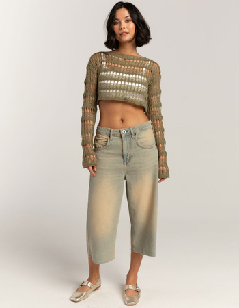 BDG Urban Outfitters Laddered Cobweb Womens Crop Sweater