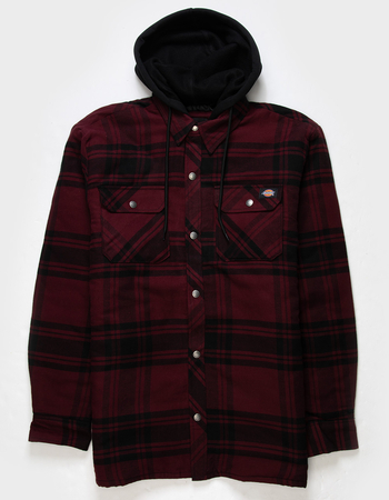 DICKIES Quilted Flannel Hooded Shirt Mens Jacket  Primary Image
