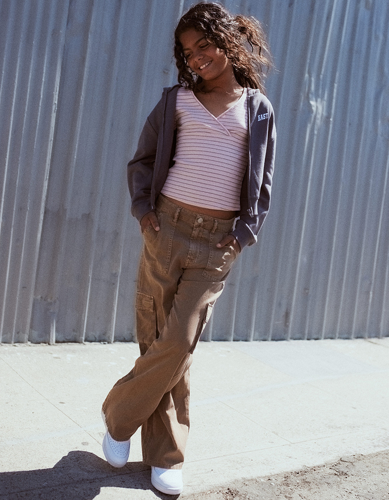 RSQ Girls Twill Cargo Pants image number 0