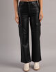 WEST OF MELROSE Faux Leather Womens Cargo Pants image number 2