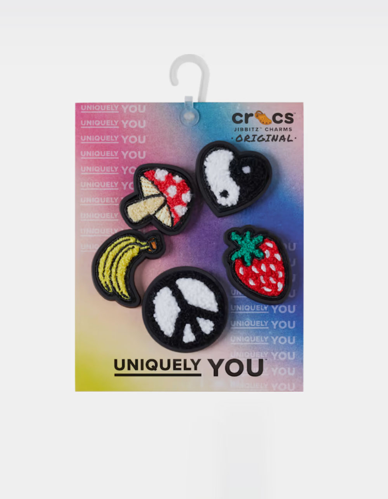 CROCS Peace & Love Tufted Patch 5 Pack Jibbitz™ Charms image number 3