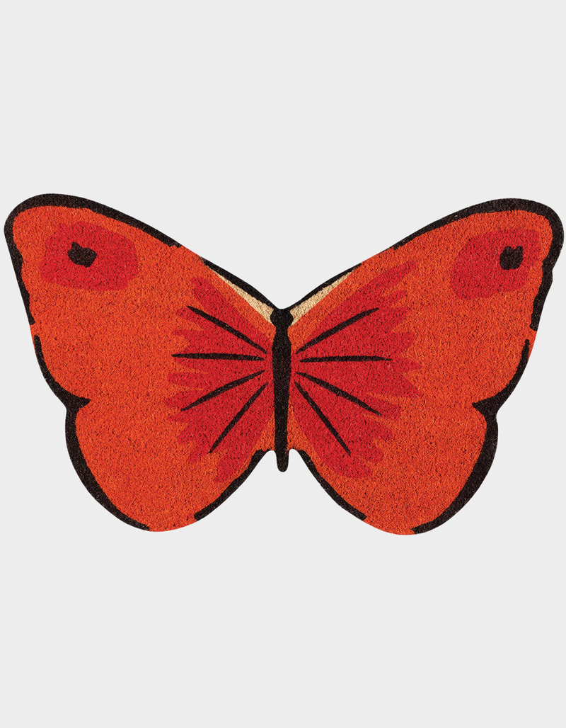 Morning Meadow Butterfly Shaped Doormat image number 0
