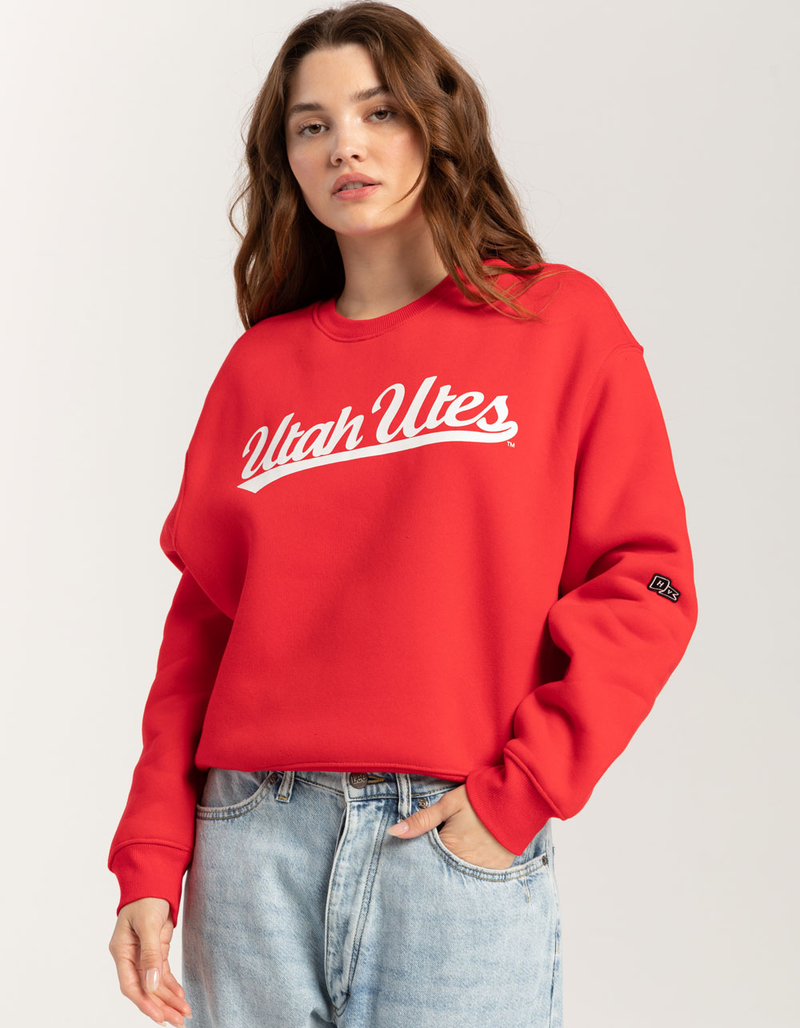 HYPE AND VICE University of Utah Womens Crewneck Sweatshirt image number 0