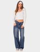 EDIKTED Karie Relaxed Mid Rise Jeans image number 2