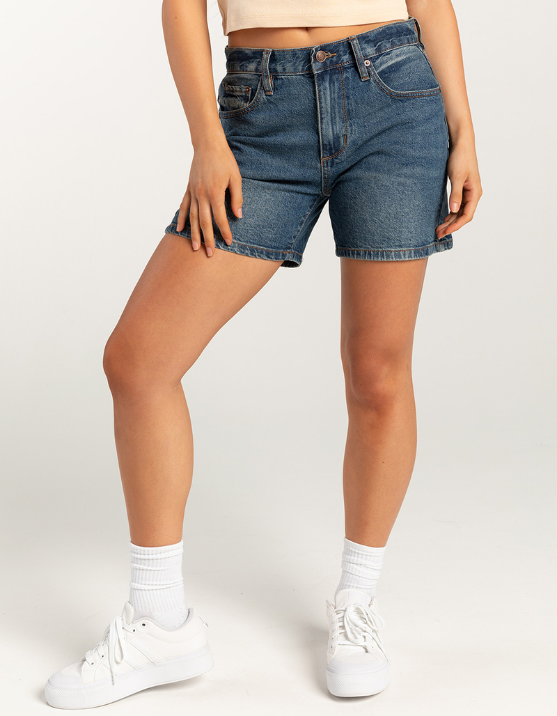 RSQ Womens High Rise Midi Shorts image number 1